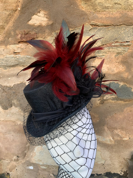 Iona - steampunk mini top hat fascinator