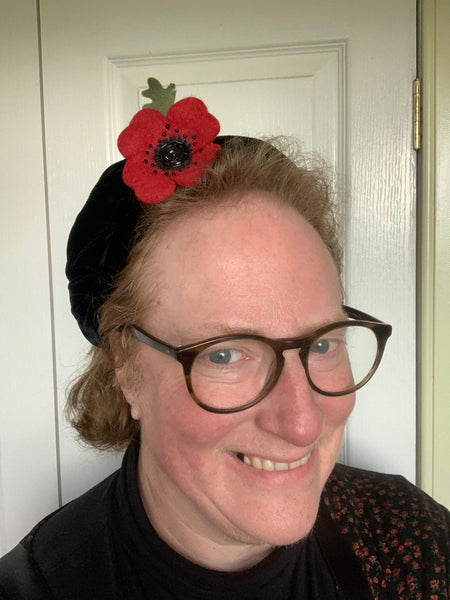 Handmade headband - deep