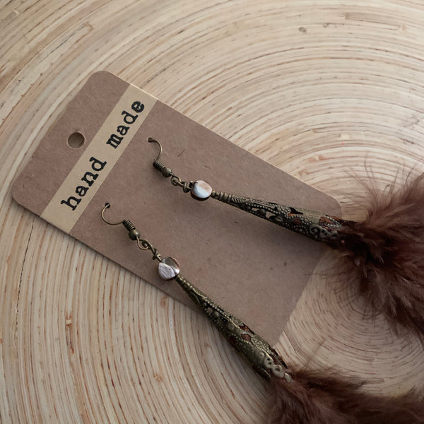 Feather earrings (long)