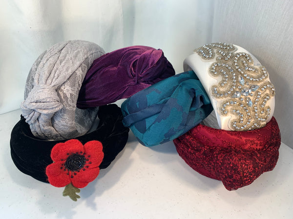 Handmade headband - deep