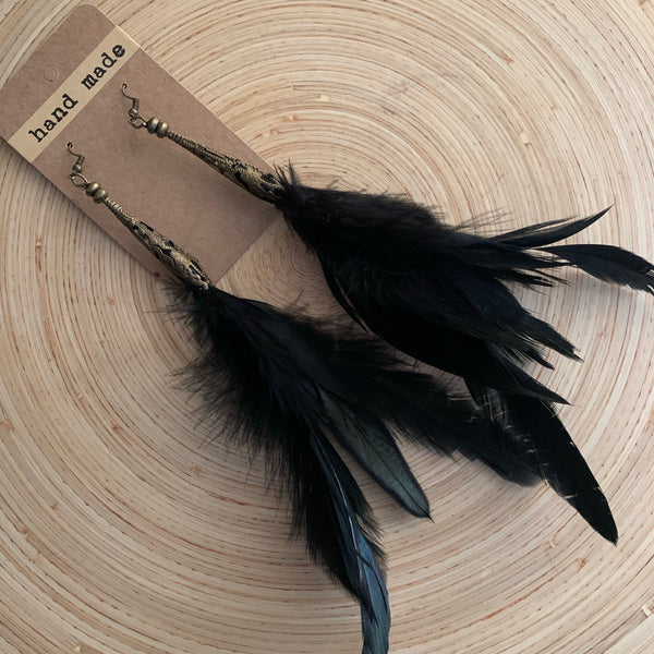 Feather earrings (long)
