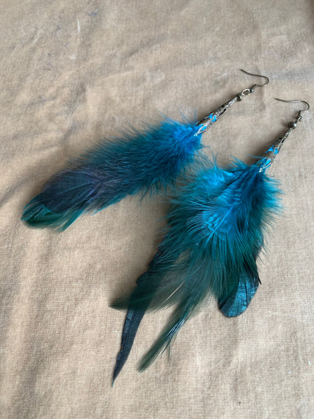 Feather earrings (long)