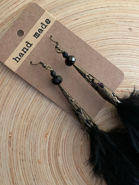 Feather earrings (long)