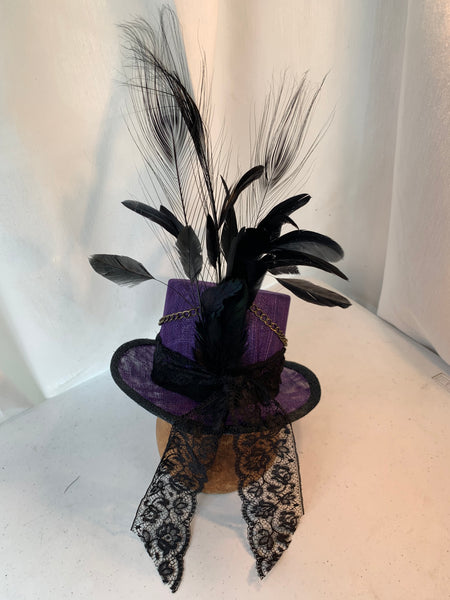Iona - steampunk mini top hat fascinator